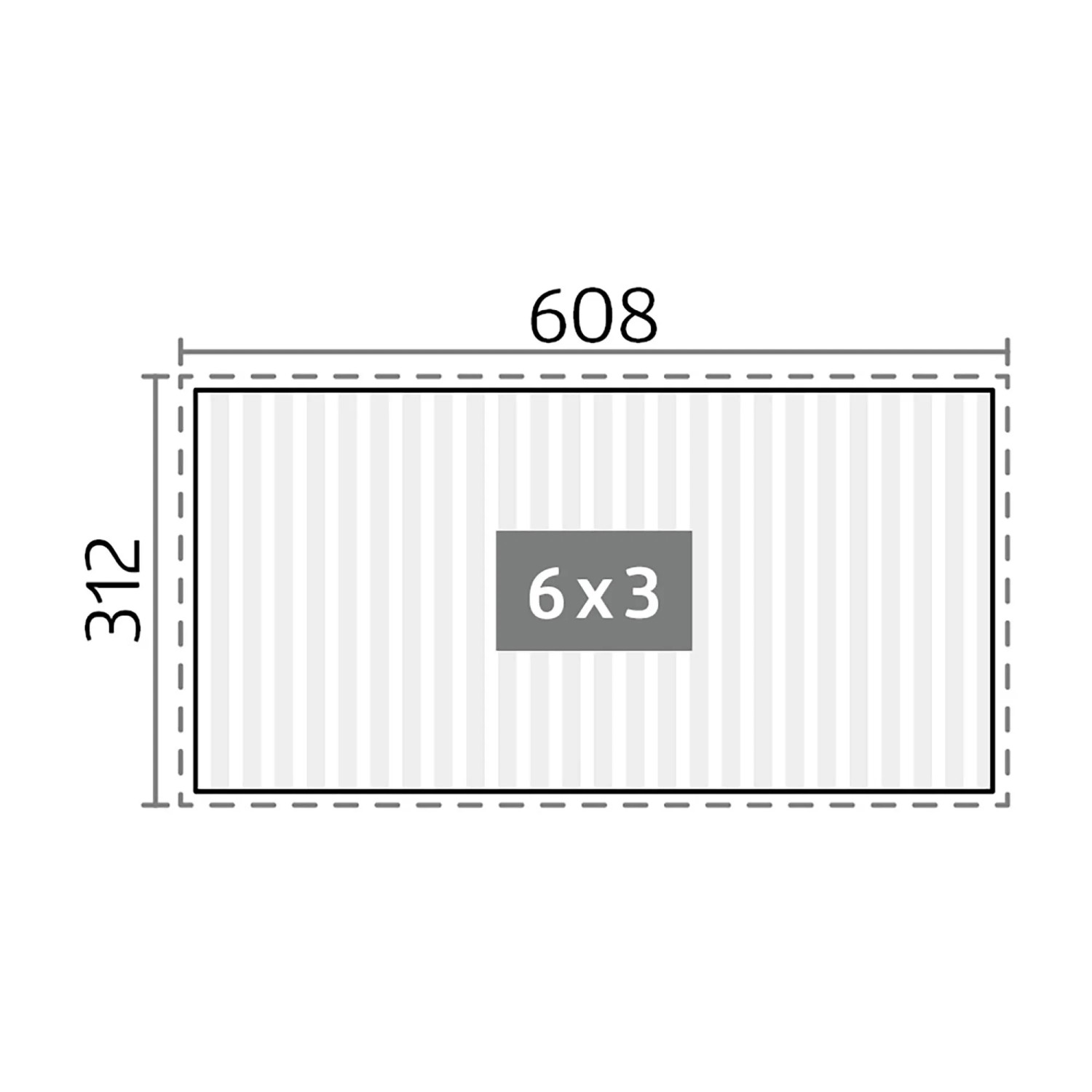 Biohort Pergola 6 m x 3 m Quarz-Silber_7