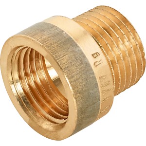 Hahnverlängerung aus Rotguss, 18,6 mm x 21 mm, zur Verlängerung von Rohren und Armaturen.