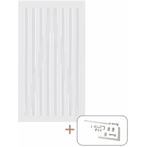 Plus Holz Einzeltor Nagano Nadelholz Weiß 100 cm x 180 cm