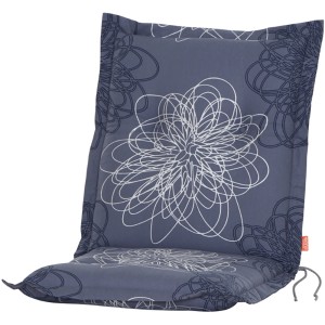 Siena Garden Xora Auflage zu Sessel Blume Blau ca. 100x48x8 cm
