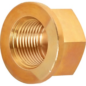 Rotguss Gewindekappe 14,9 mm (Rp 3/8) zum Verschließen von Rohren in Heizung & Wasserinstallation.