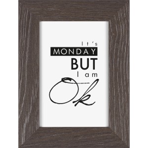 Brauner MDF-Bilderrahmen Yosemite 10x15 cm mit Papier-Inlay.