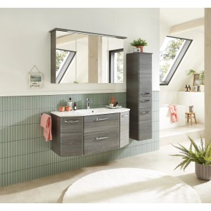 Pelipal Badmöbel-Set Quickset 328 Graphit 145 cm 3-tlg.