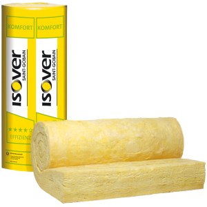 Isover Multi-Kombi Passivhaus Klemmfilz, 120mm, gerollt und verpackt. Mineralfaser Dämmstoff für hohe Wärmedämmung.