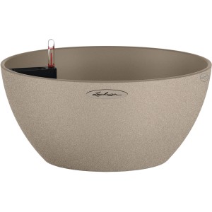 Lechuza® Pflanzgefäß Cubeto Stone 30 Sandbeige Ø 30 cm