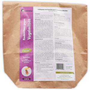 Biohelp Raubmilben gegen Rote Vogelmilben, 12.500 Stk. zur Schädlingsbekämpfung in Tierställen.