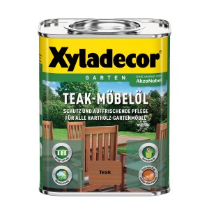 Xyladecor Teak-Möbelöl, 750ml Dose für Hartholz-Gartenmöbel.