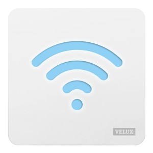 Velux AppControl in Weiß mit WLAN-Symbol für Fenster-Zubehör.