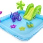 Bestway Wasserspielcenter Aquarium mit Rutsche, Delfin, Oktopus und weiteren Meerestieren.
