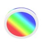 Weiße Briloner LED-Deckenleuchte Kada mit RGB+W und Fernbedienung, Ø 19,2 cm.
