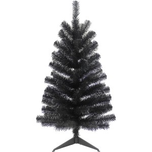 Künstlicher Weihnachtsbaum 90 cm Schwarz