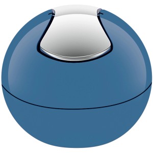 Spirella Kosmetikeimer Bowl in Blau mit Wippdeckel, Kugeldesign.