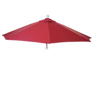 Halbrunder Sonnenschirm-Ersatzbezug Lorca in Bordeaux, passend für 300 cm Schirme.