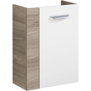 Fackelmann Waschbeckenunterschrank SBC Steinesche, 44 cm breit, mit weißer Front und Griff.