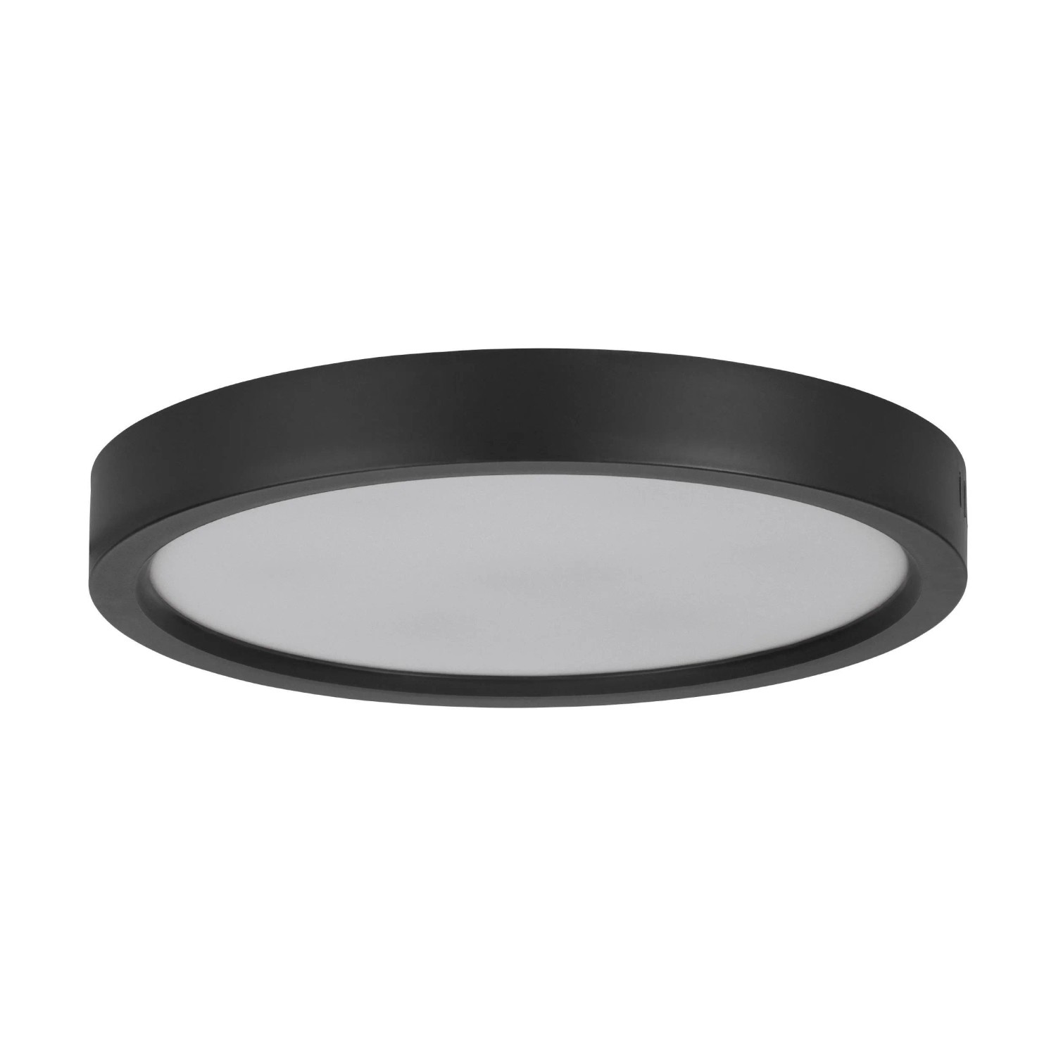 Schwarze LED-Deckenleuchte Eglo Idun-E, 28,5 cm Durchmesser, warmweißes Licht.