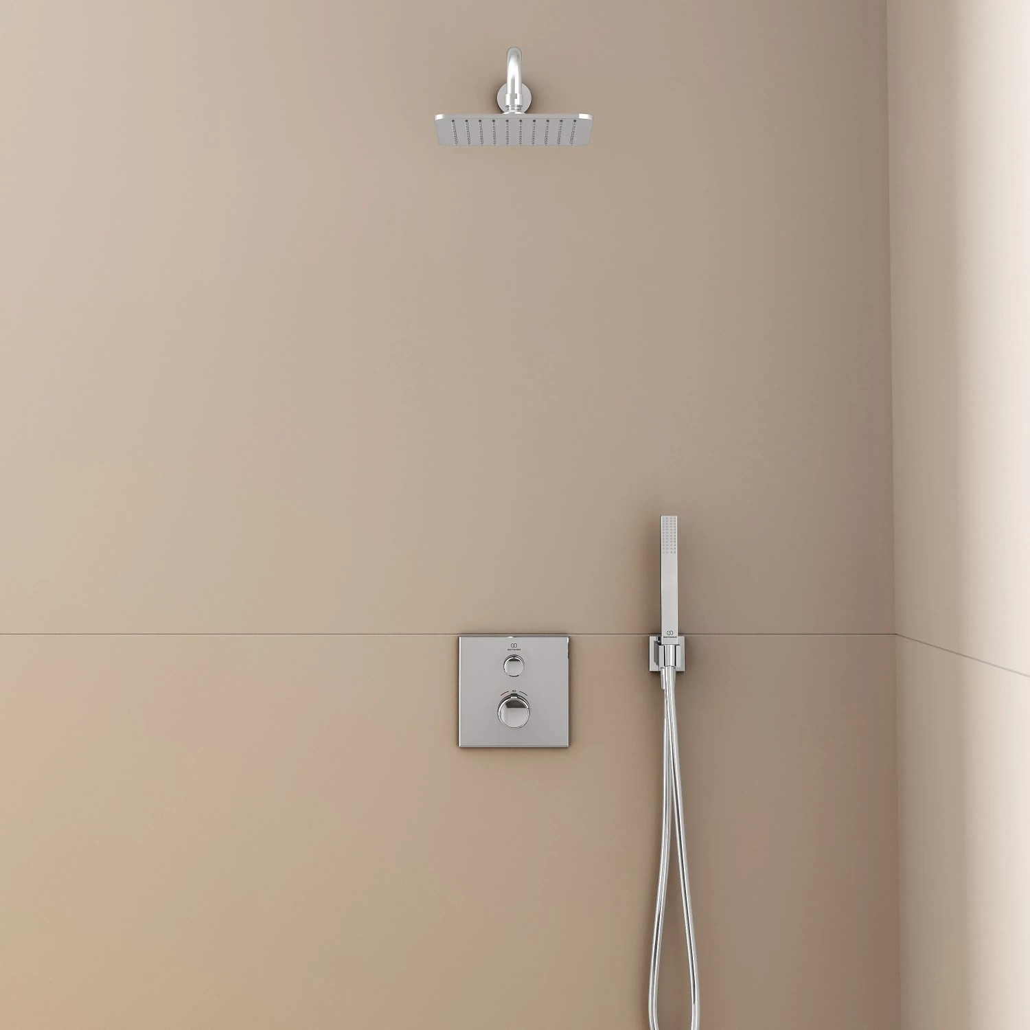 Ideal Standard Brausehalter Idealrain Atelier eckig, Chrom