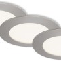Briloner LED-Einbauleuchten 3er-Set, Nickel matt, neutralweißes Licht.