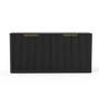okwish Sideboard mit Wellenform Aufbewahrung Wohnzimmer 150x40x70cm Schwarz