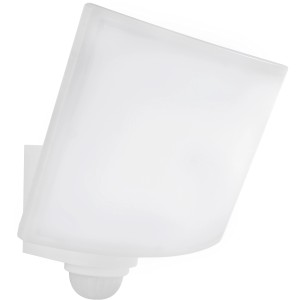 Weiße REV LED-Solarleuchte McSensor 28 W für den Außenbereich mit Bewegungsmelder.