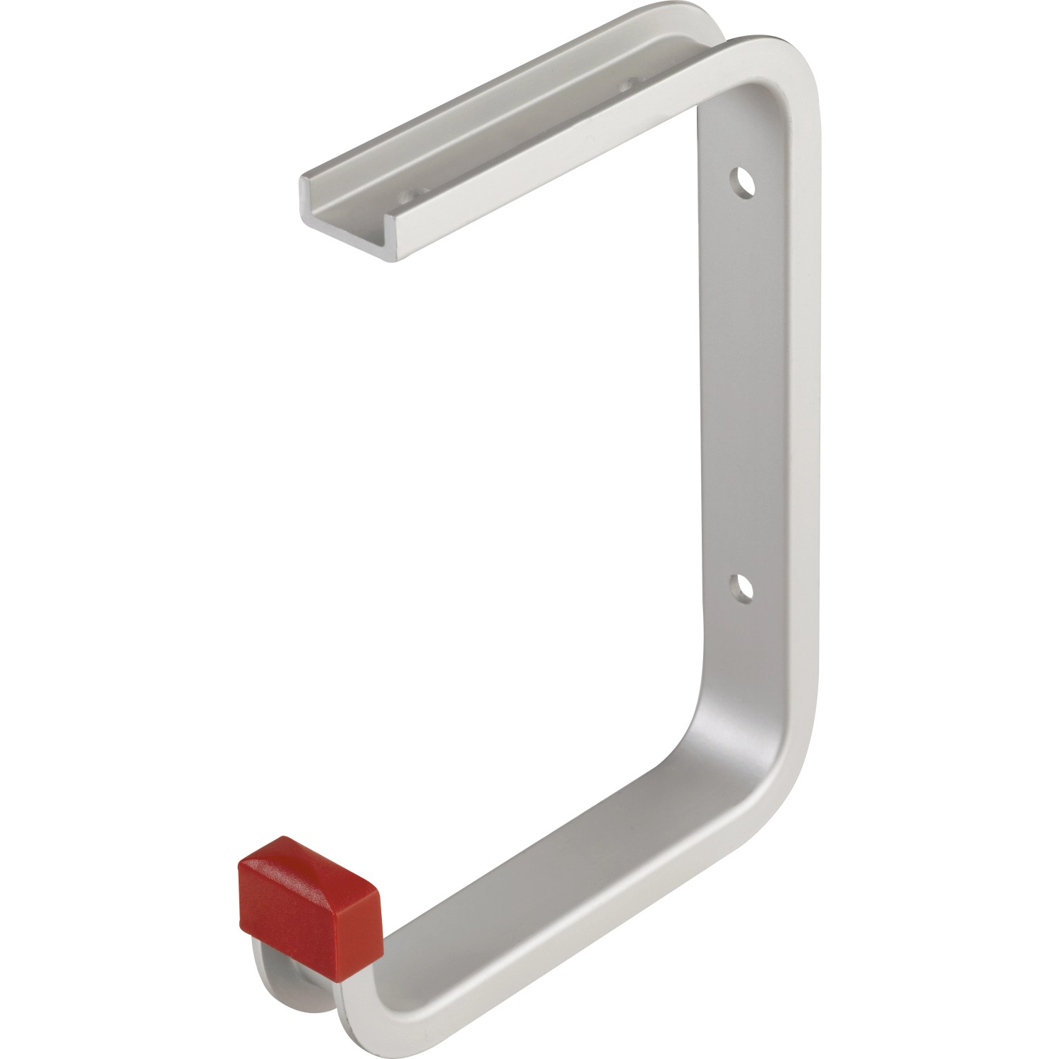 Deckenhaken U-Profil aus Aluminium, mit Gummikappe, Tragkraft 15 kg.