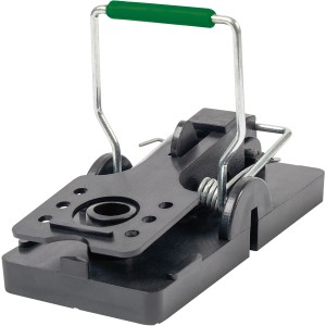 Gardigo Schlag-Mausefalle im 2er Set, robust und wiederverwendbar für die Mäusebekämpfung im Garten.