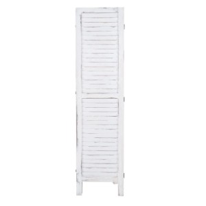 Weißer MCW Paravent G30, 170x120cm, im Fensterladen-Design, zusammengeklappt.
