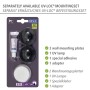 Wenko UV-Loc Befestigungsset für Wandregal Molinella, bestehend aus Kleber, UV-Lampe und Montageplatten.