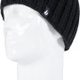 Schwarze Heat Holders Herren Mütze aus Thermogarn, gerippt.