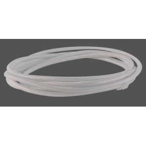 Weißes 3-adriges Textilkabel als Meterware für Lampen.