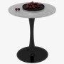 okwish Couchtisch mit Marmor Tischplatte Wohnzimmer Esszimmer 70x70x72cm Grau_9
