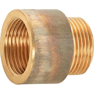 Hahnverlängerung aus Rotguss, 24,1 mm x 26,4 mm, 20 mm Verlängerung für Gewindefittings.