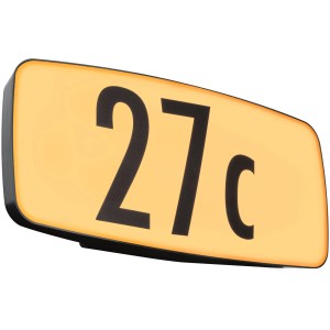 Paulmann LED-Außenwandleuchte Sheera mit Hausnummer 27c, warmweißes Licht.