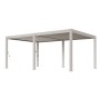 Aluminium Pavillon Weide Deluxe Plus 4x6m in Ivory Sand mit verstellbaren Lamellen für Terrassenüberdachung.