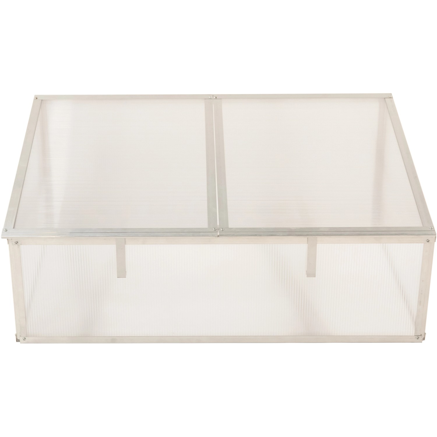 Westmann Frühbeetaufsatz Genus 100 aus Aluminium und Kunststoff für Hochbeete.