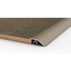 Edelstahl Anpassprofil für Laminat & Parkett, Klick-System, 15x45x2700 mm.