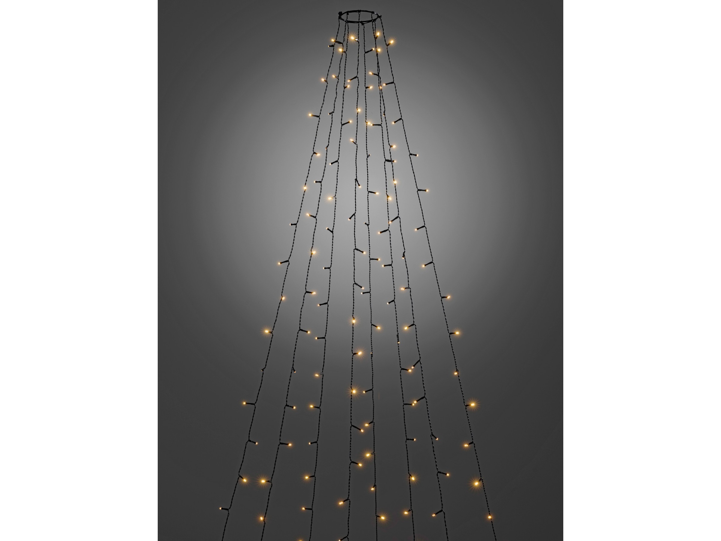 Konstsmide LED Baummantel Mit Ring – 8 Stränge à 30 LEDs, 240 Dioden, Glimmereffekt, 24V