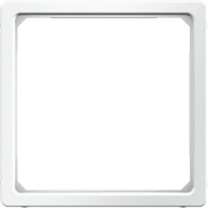 Berker Q.1 Zwischenring 50x50 mm, polarweiß, samt, für Relaiseinsätze und Schalteinsätze.