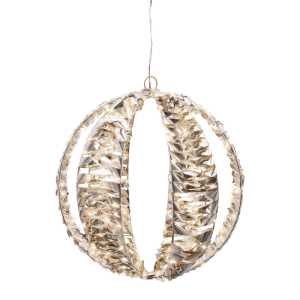 Lumineo LED-Lichtkugel, Ø 30 cm, mit 300 warmweißen Micro-LEDs. Dekorative Außenbeleuchtung für Weihnachten.