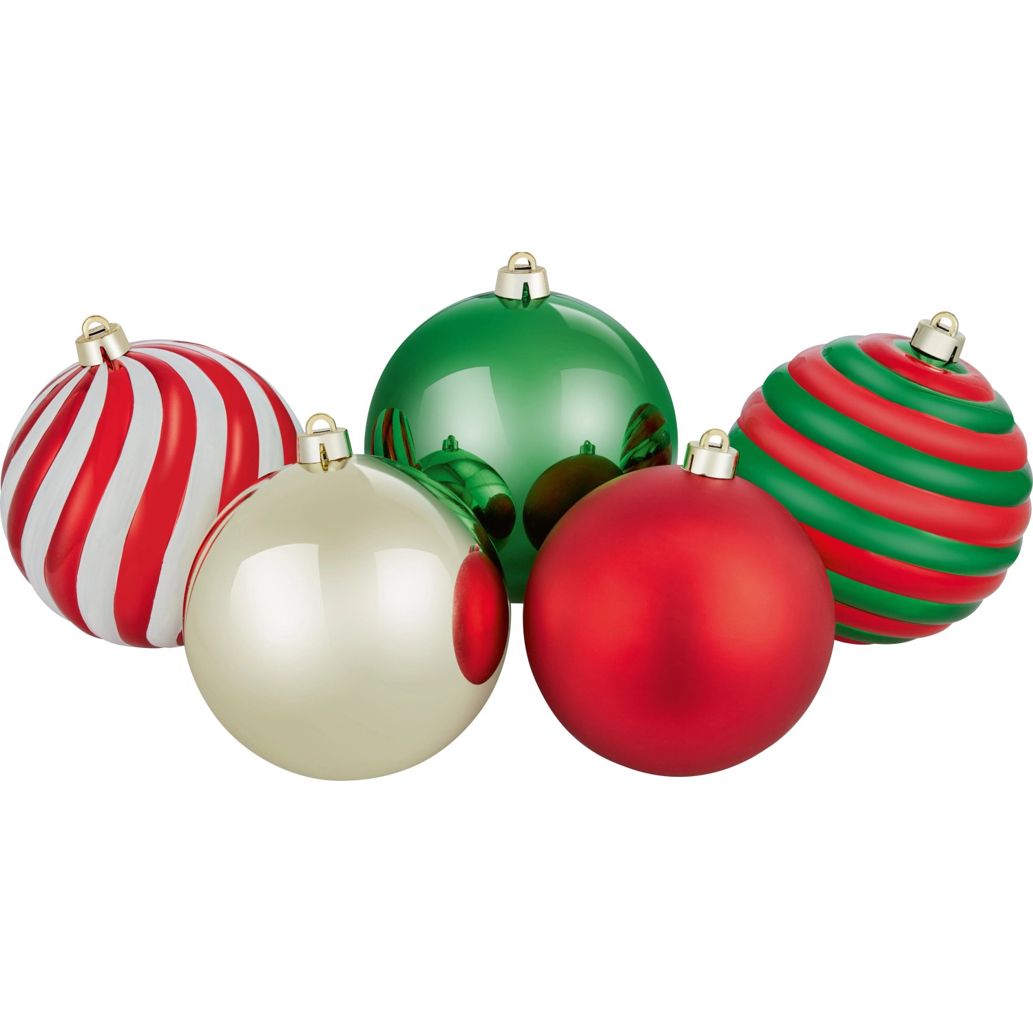 OBI Weihnachtskugel 15 cm Mehrfarbig Kunststoff Set kaufen bei OBI