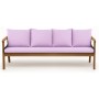 Lila Setgarden Mix Bench Kissen für 3-Sitzer Gartenbank, 180x50 cm + 4 Rückenkissen.