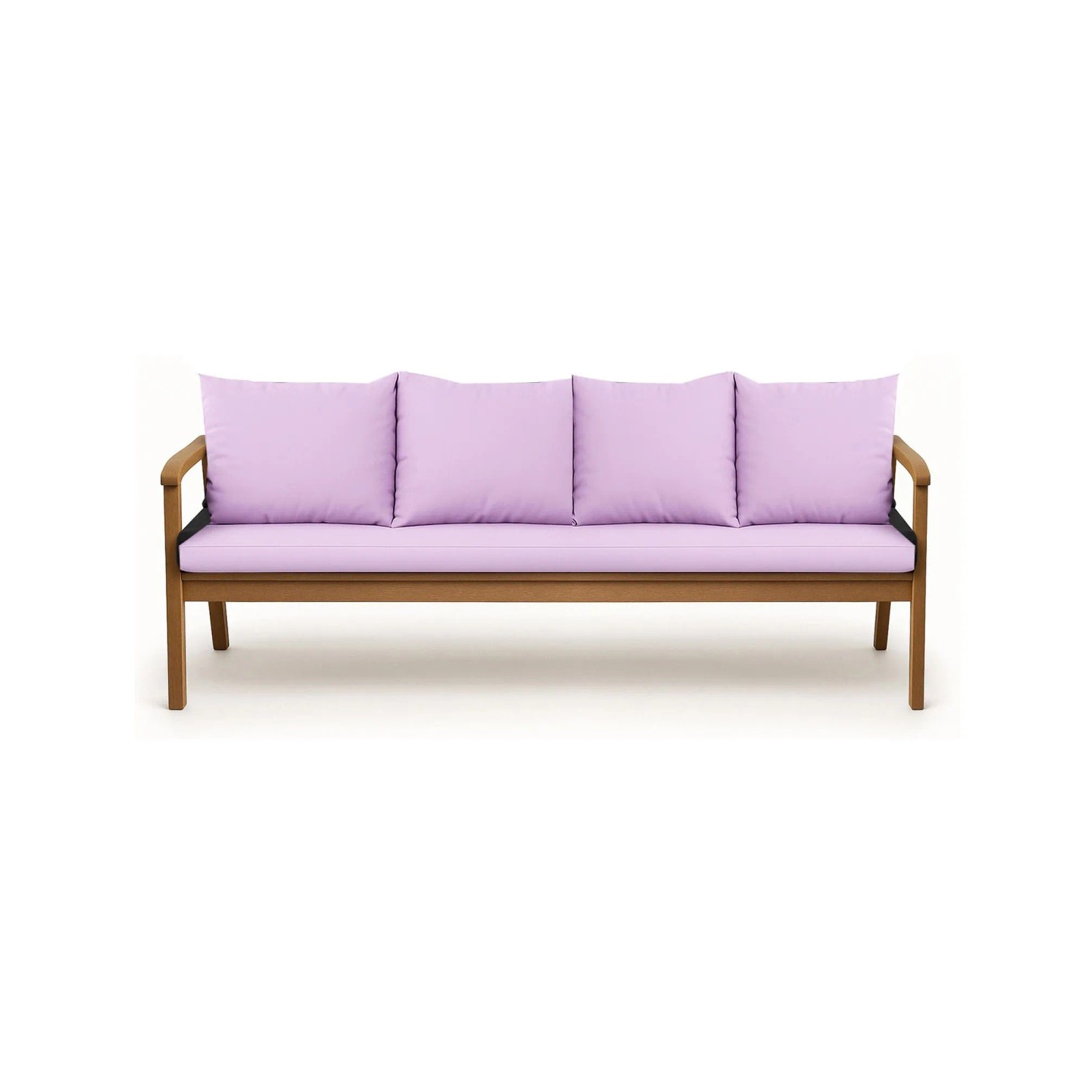 Lila Setgarden Mix Bench Kissen für 3-Sitzer Gartenbank, 180x50 cm + 4 Rückenkissen.