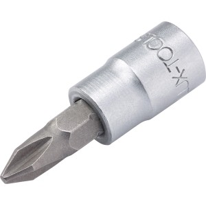 LUX Stecknuss Comfort mit Bit PH1, Chrom-Vanadium Stahl, für Schraubarbeiten.