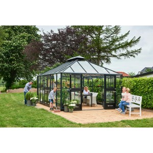 Juliana Gewächshaus Grand Oase 18 Anthrazit-Schwarz inkl. Fundamentrahmen