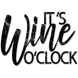 Pro Art Bild „It's Wine o'Clock“ 50x50 cm, Deko-Bild mit witzigem Wein-Spruch.