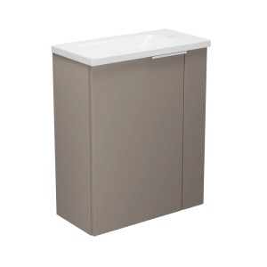Badmobil Sanna Badmöbel-Set, 50cm, Kaschmir, mit Mineralgussbecken für Gäste-WC.