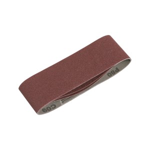 LUX Schleifband 75x510 mm, Körnung K240, für Bandschleifer. Zum Schleifen von Holz, Metall und Farbe.