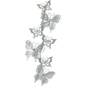 Metall Wanddeko: Schmetterlinge, 89,5 cm, für Garten & Wohnraum.