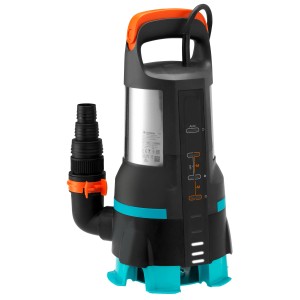 Gardena 2in1 Tauchpumpe 19500 Aquasensor für Klar- und Schmutzwasser, mit Aquasensor und Edelstahlgehäuse.