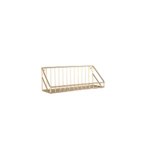 Goldenes Wandregal Fiona von Mirrors & More, 30x11x11cm, aus Metall.