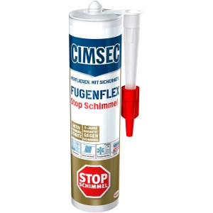 Cimsec Fugenflex Stop Schimmel Grau, 300ml Kartusche mit Aufsatz.